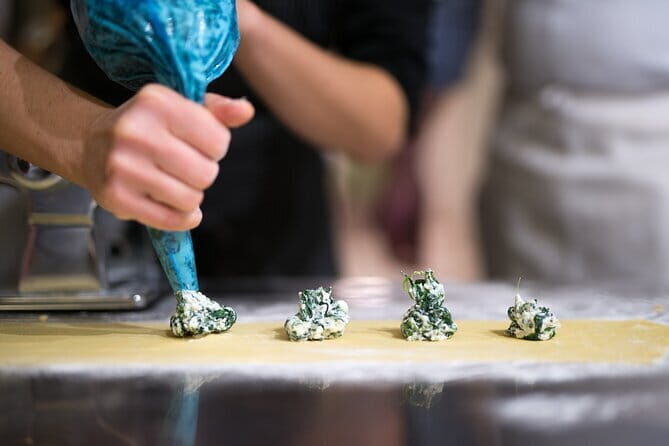 Authentic Pasta Class in Florence - When the tasting starts: young Tuscan wine and dessert that actually finishes the meal
