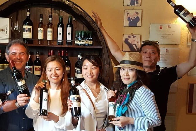 Discover Chianti Through its Wines - The tasting lineup: Chianti Classico, Riserva, Montarsiccio IGT, and Vin Santo