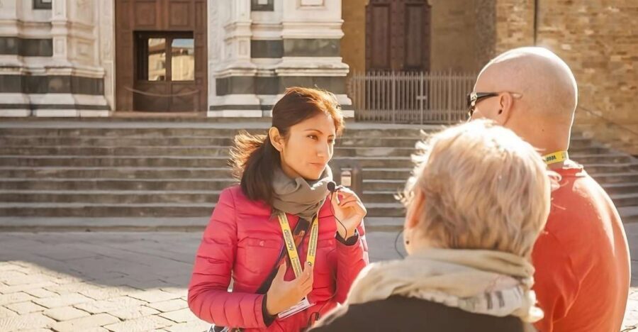 Florence: Audio Guided Walking Tour led by Tour Leader - What you’re buying for $16: escort, headset radio, and art-historian audio