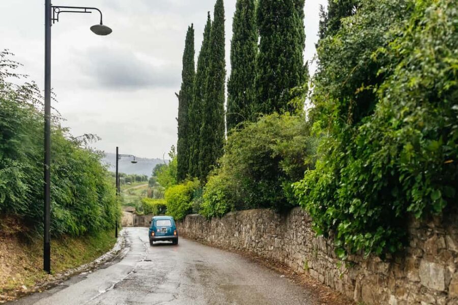 Florence: Countryside Vintage Fiat 500 Driving Tour - The Terrace Chianti Moment: Food with a View