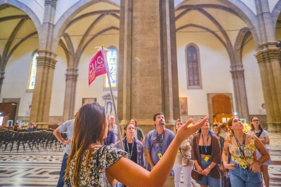 Florence: Duomo Cathedral Skip-the-Line Guided Tour - Inside the Duomo: marble, naves, rosette light