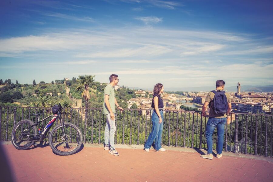 Florence: Guided Electric Bike Tour with Gelato - Piazzale Michelangelo: your long viewpoint stop for the best angles