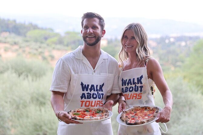 Florence Pizza or Pasta Class with Gelato Making at a Tuscan Farm - Pizza track: build your toppings, then bake in a wood oven