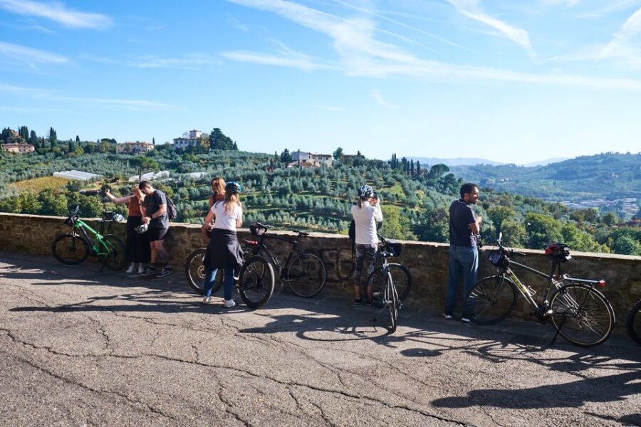 Florence: Tuscany Bike Tour with Wine & Olive Oil - Riding Back Via San Miniato al Monte: Florence From the Big Height