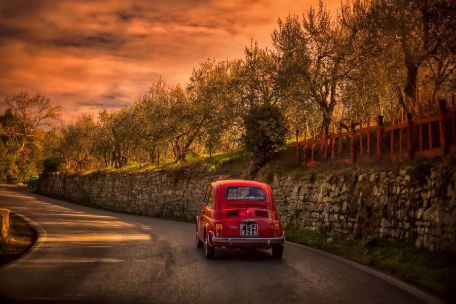 Florence Wine Tasting and Tuscan Lunch in a Vintage Fiat 500 - Florence streets, then the Tuscan hills: how the drive is paced