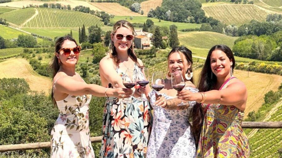 From Florence: Tuscany & San Gimignano Tour with 2 Tastings - Chianti Hills wine tasting #1: the more polished winery set-up